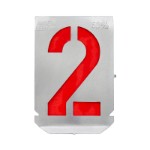 Stencil set with numbers 0-9 with 60 mm character height (10 parts)